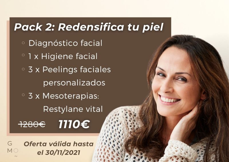 Promoción Medicina Estética: PACK "Redensifica tu piel". Promoción para mejorar aspecto facial: diagnóstico facial - higiene facial - peelings faciales - mesoterapia facial