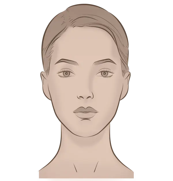 Infografía rostro de mujer para autodiagnóstico de problemas a tratar con medicina estética